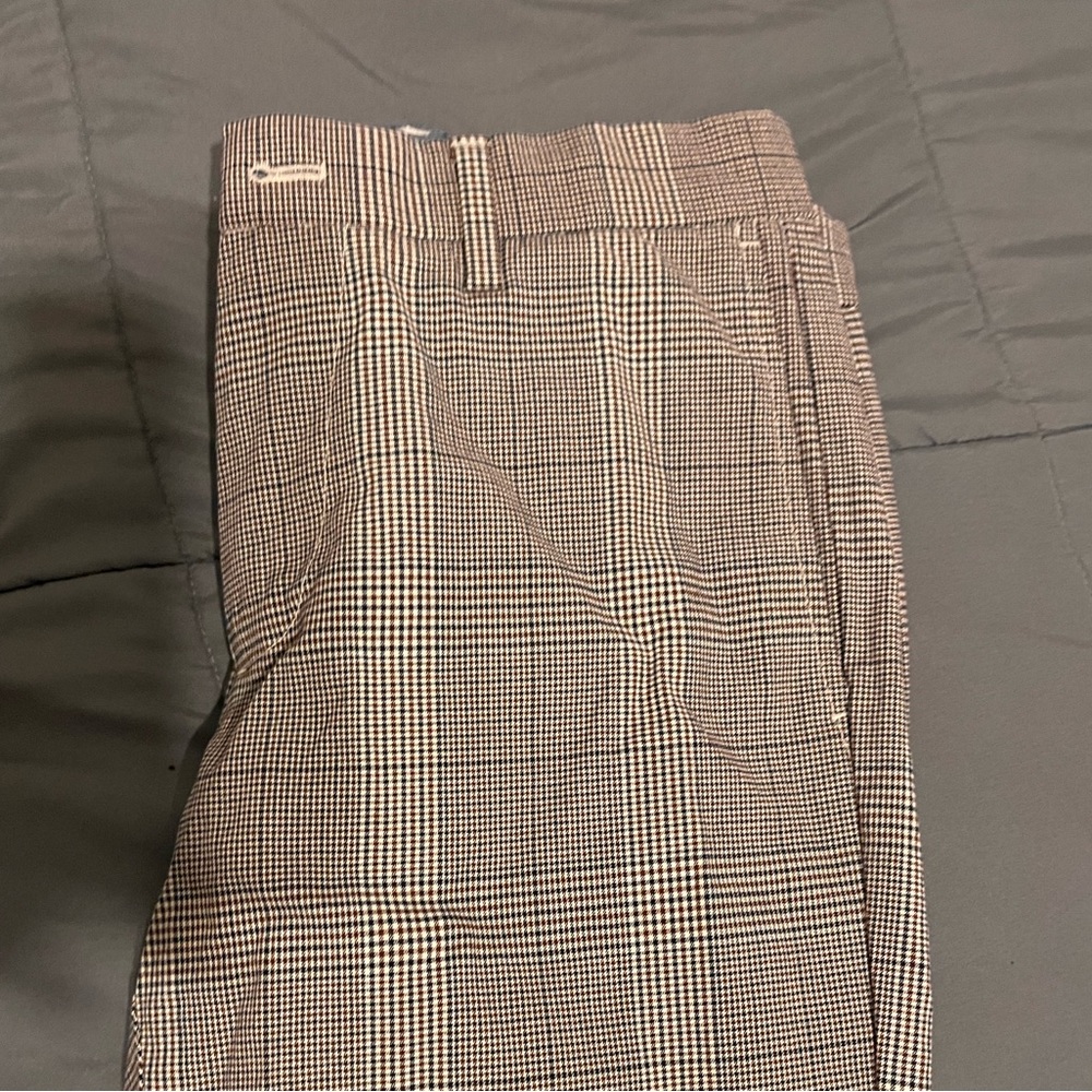 Checkered Khaki Slim Fit Pants